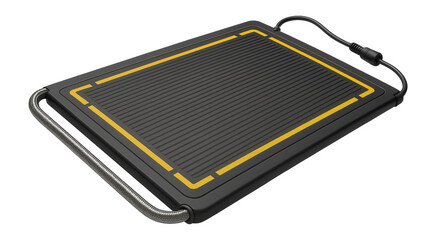 Non-slip textured heating mat for safe use on inclined concrete surfaces.