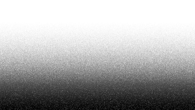 Abstract gradient of white dots fading to black isolated on transparent background