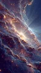 Generated image. colored energies, multicolored cosmic background	