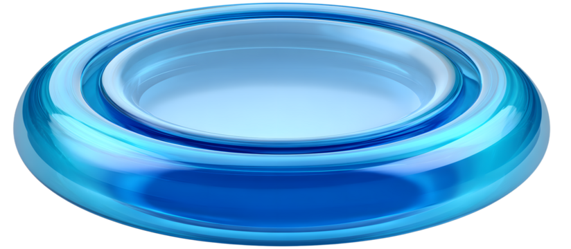 Blue Button 3D Clipart Image