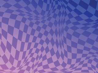 Abstract Purple and Blue Checkered Wave Pattern Digital Art Background Design