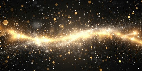 Fototapeta premium Abstract magical flare with soft sparkles, glowing white light and golden shimmer PNG