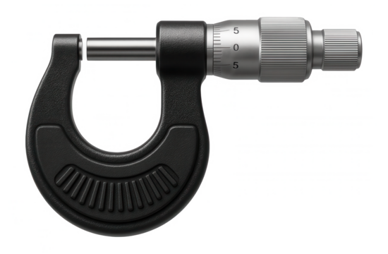 High-precision micrometer with a laser-etched scale and a thermal-insulated frame for metrology research.