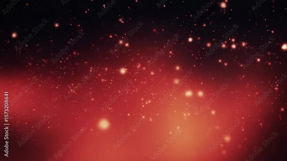 Aufkleber abstract red and dark bokeh background with glittering sparkling lights, elegant backdrop.