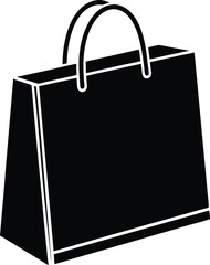 Shopping bag vector silhouette