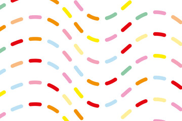 colorful dashed lines pattern on white background