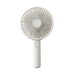 White Handheld Fan on transparent background
