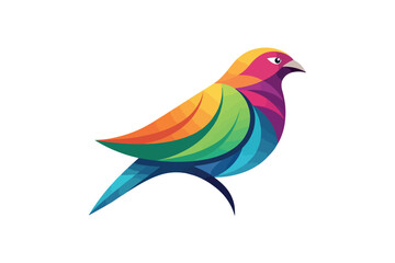 Obraz premium Bird Colorful Logo Gradient Vector On White Background.03
