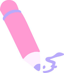 pencil scribbling marks in bright neon color