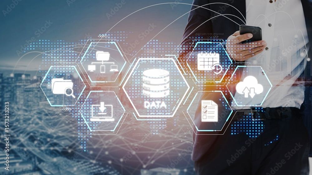 Poster cloud computing, cloud strategy, and cloud technology transforming digital infrastructure with scala