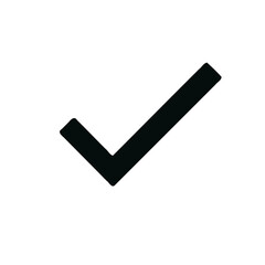 Black Check Mark Icon Vector Symbol for Confirmation, Approval, and Completion