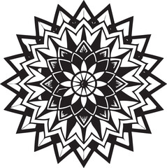 Abstract vector snowflake ornament with a cold blue crystal design, perfect for winter and Christmas holiday illustrations