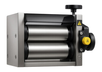 Roller press with a continuous feed and adjustable gap for compressing raw materials into slabs in a cement production facility