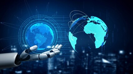 AI supports global data exchange with intelligent infrastructure, virtual assistant visualizations, and artificial intelligence tools for network connectivity analysis. Thunk