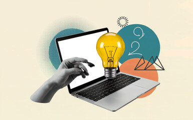 laptop with idea