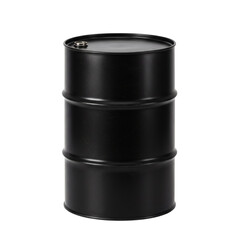 Black Oil Drum Barrel Metal Industrial Storage Container Petroleum Fuel Chemical