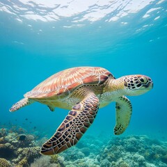 Obraz premium green sea turtle