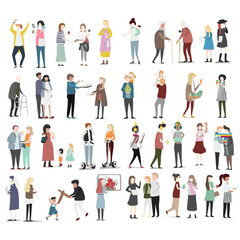 silhouette of people , silhouette of humans