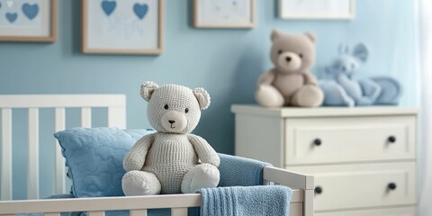 Cozy nursery room with baby essentials neatly arranged