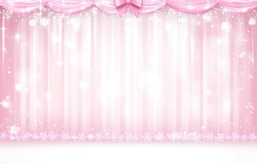 Pink stage curtains with sparkling light