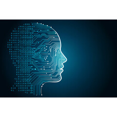 AI and Human Integration - Digital Brain Concept