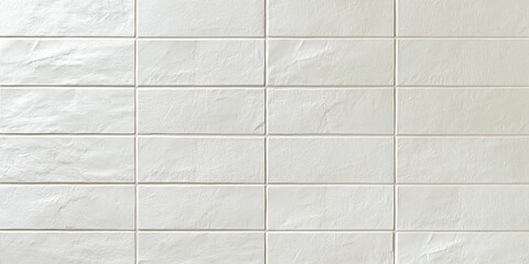 Delicate texture of white tiles with natural soft spacing and subtle shadows