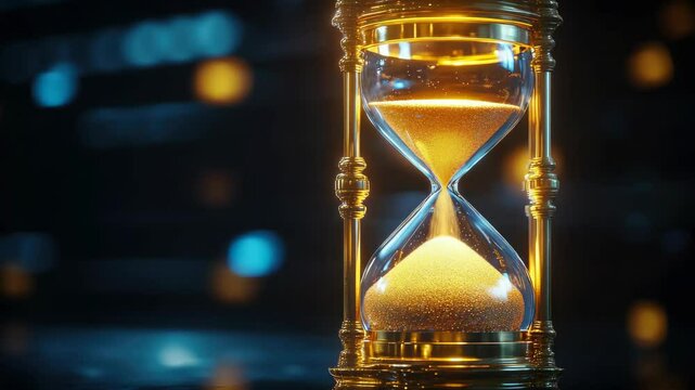 Countdown timer with clock hands pointing upward, symbolizing time running out or the end of an era.