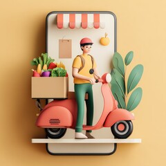 Develop a mobile app concept for a small food delivery service
