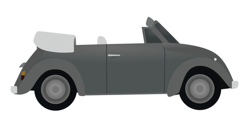 Grey  sport car. vector illustration