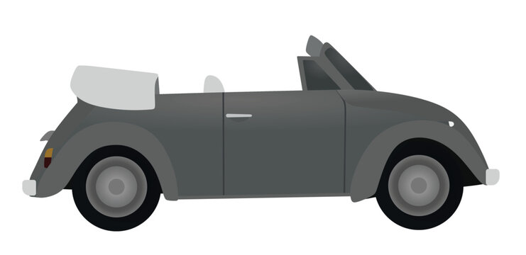 Fototapeta Grey  sport car. vector illustration