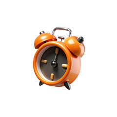 orange 3d alarm clock icon
