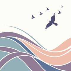 Fototapeta premium vector-wallpaper-background-with-smooth--flowing-a.eps