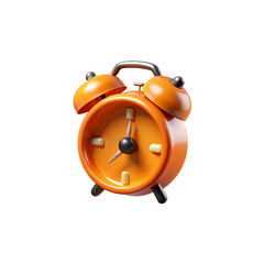 orange 3d alarm clock icon