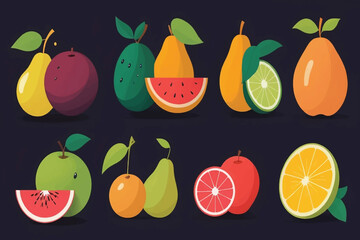 set of fruits
