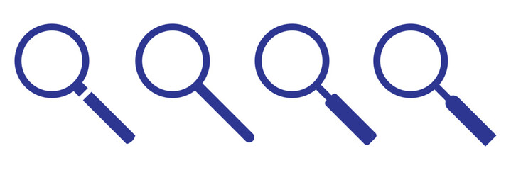 Magnifying glass icon. vector illustration on white background.