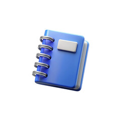 blue 3d notebook icon