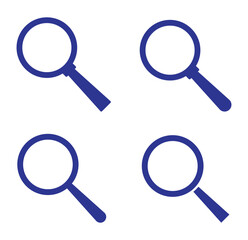 Magnifying glass icon. vector illustration on white background.