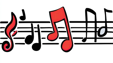 Simple musical notes on a staff