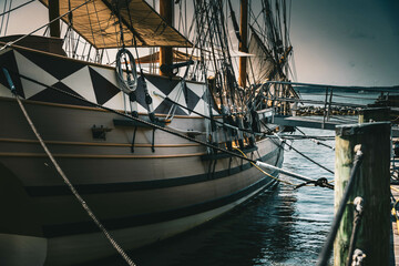 sailing ship in the port