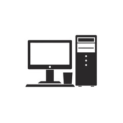 Minimalist black silhouette icon of a decorative element isolated on white background