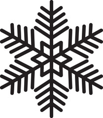 Snowflake Vector Art, Snowflake Silhouette Vector Design