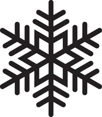 Snowflake Vector Art, Snowflake Silhouette Vector Design