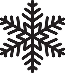 Snowflake Vector Art, Snowflake Silhouette Vector Design