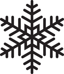 Snowflake Vector Art, Snowflake Silhouette Vector Design