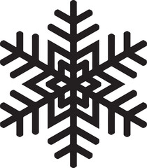 Snowflake Vector Art, Snowflake Silhouette Vector Design