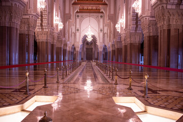 Hassan II Mosque, a monumental symbol of Islamic faith and one of the most revered places of worship in Casablanca