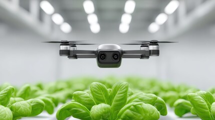 Drone Inspecting Hydroponic Farm | Smart Agriculture Tech