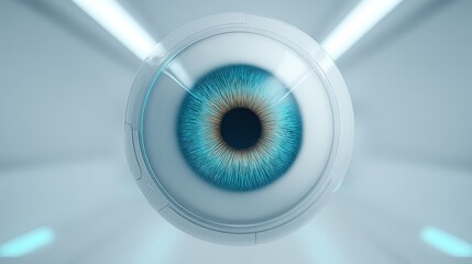 Futuristic Eye Scan, Digital Health, Bionic Vision, AI Technology