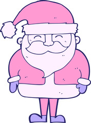 cartoon santa claus in bright neon color
