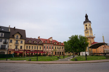 Obraz premium city center with city hall in Ukraine